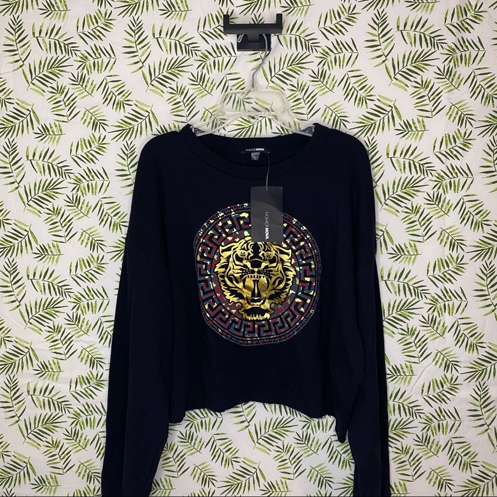 Fashion nova tiger stamp crop